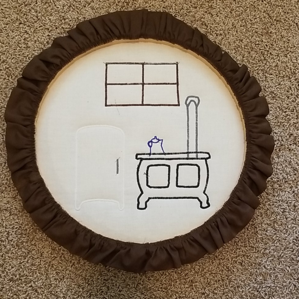 Hand stitched vintage kitchen wall art - Picture 2 of 3